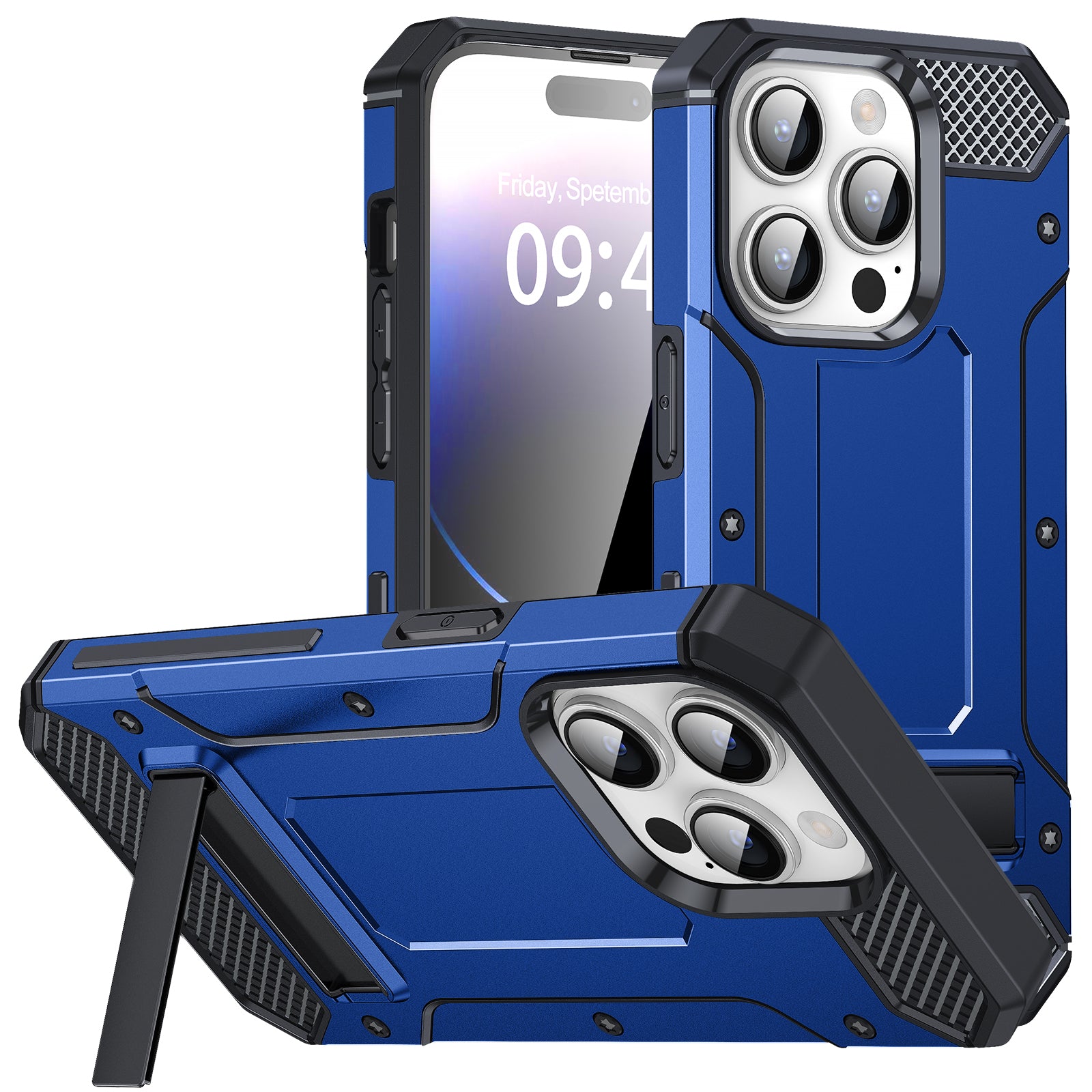 TPU PC Case for iPhone 14 Pro Max Shockproof Phone Cover with Metal Kickstand TPU PC Case for iPhone 14 Pro Max Shockproof Phone Cover with Metal Kickstand